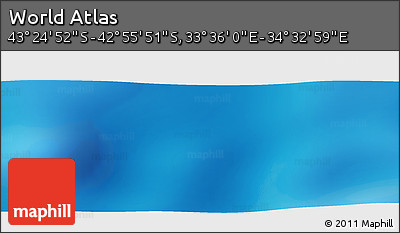 Physical Panoramic Map of the Area around 43° 10' 22" S, 34° 4' 30" E