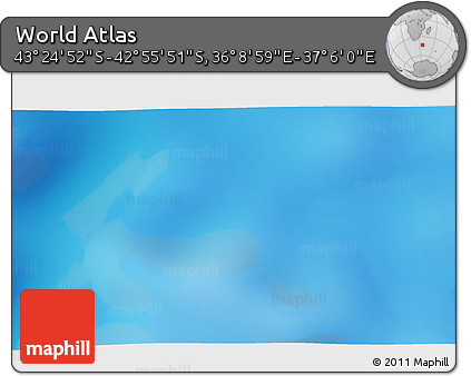 Physical 3D Map of the Area around 43° 10' 22" S, 36° 37' 30" E