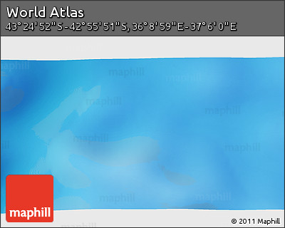 Physical 3D Map of the Area around 43° 10' 22" S, 36° 37' 30" E