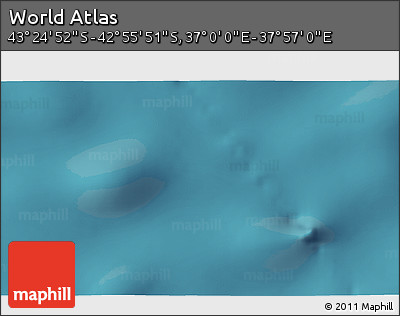 Satellite 3D Map of the Area around 43° 10' 22" S, 37° 28' 30" E