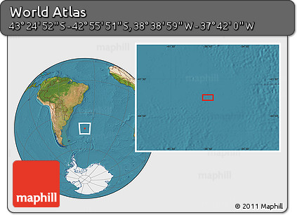 Satellite Location Map of the Area around 43° 10' 22" S, 38° 10' 29" W
