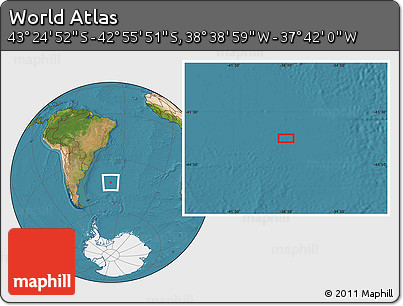 Satellite Location Map of the Area around 43° 10' 22" S, 38° 10' 29" W