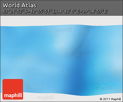Shaded Relief 3D Map of the Area around 43° 10' 22" S, 39° 10' 29" E