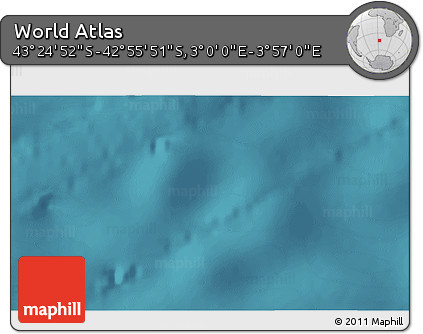 Satellite 3D Map of the Area around 43° 10' 22" S, 3° 28' 30" E