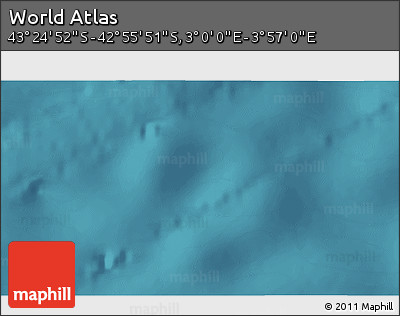 Satellite 3D Map of the Area around 43° 10' 22" S, 3° 28' 30" E