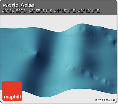 Satellite 3D Map of the Area around 43° 10' 22" S, 41° 43' 30" E