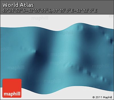 Satellite 3D Map of the Area around 43° 10' 22" S, 41° 43' 30" E