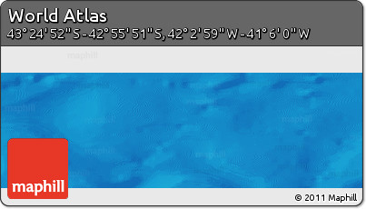 Physical Panoramic Map of the Area around 43° 10' 22" S, 41° 34' 30" W