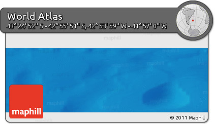 Physical Panoramic Map of the Area around 43° 10' 22" S, 42° 25' 29" W
