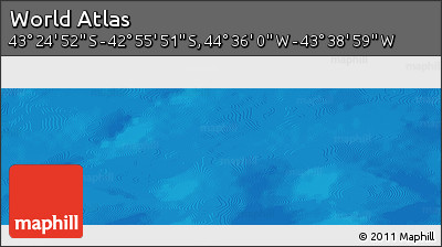 Physical Panoramic Map of the Area around 43° 10' 22" S, 44° 7' 30" W
