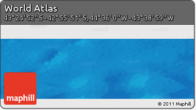 Physical Panoramic Map of the Area around 43° 10' 22" S, 44° 7' 30" W