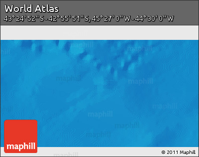 Physical 3D Map of the Area around 43° 10' 22" S, 44° 58' 30" W
