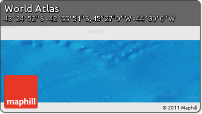 Physical Panoramic Map of the Area around 43° 10' 22" S, 44° 58' 30" W