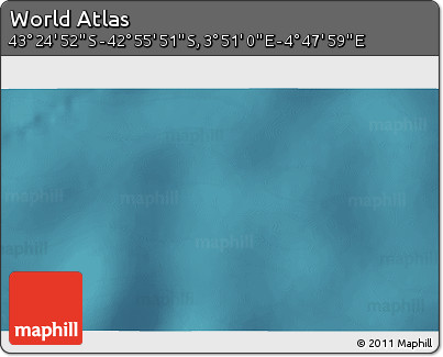 Satellite 3D Map of the Area around 43° 10' 22" S, 4° 19' 30" E