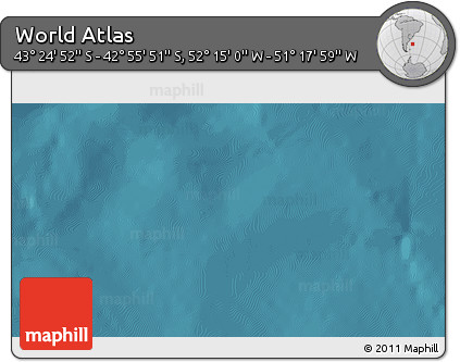 Satellite 3D Map of the Area around 43° 10' 22" S, 51° 46' 29" W