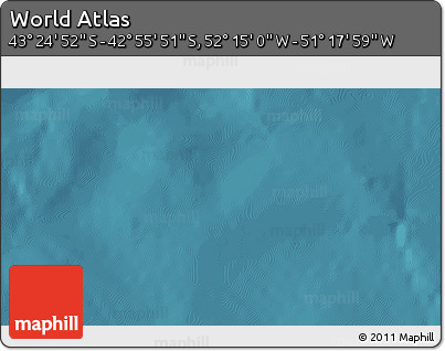 Satellite 3D Map of the Area around 43° 10' 22" S, 51° 46' 29" W