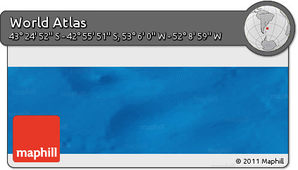 Physical Panoramic Map of the Area around 43° 10' 22" S, 52° 37' 30" W