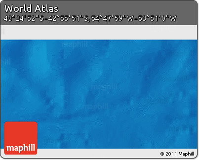 Physical 3D Map of the Area around 43° 10' 22" S, 54° 19' 30" W