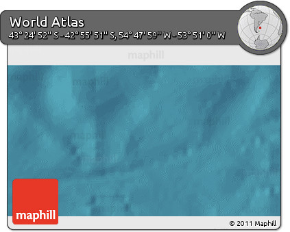 Satellite 3D Map of the Area around 43° 10' 22" S, 54° 19' 30" W