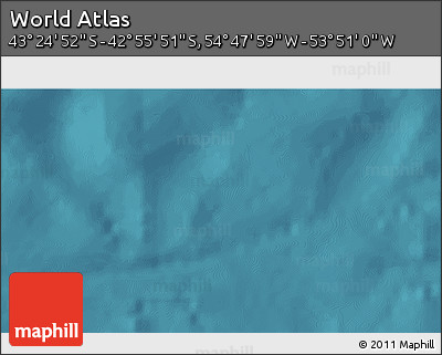 Satellite 3D Map of the Area around 43° 10' 22" S, 54° 19' 30" W