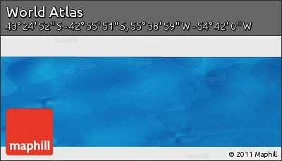 Political Panoramic Map of the Area around 43° 10' 22" S, 55° 10' 29" W