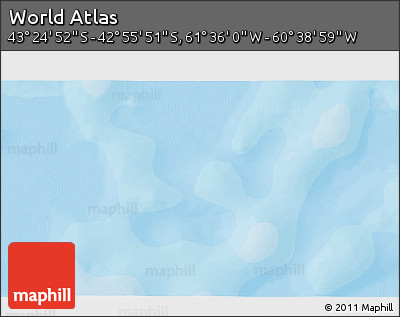 Political 3D Map of the Area around 43° 10' 22" S, 61° 7' 30" W