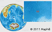 Physical Location Map of the area around 43° 10' 22" S, 64° 40' 30" E
