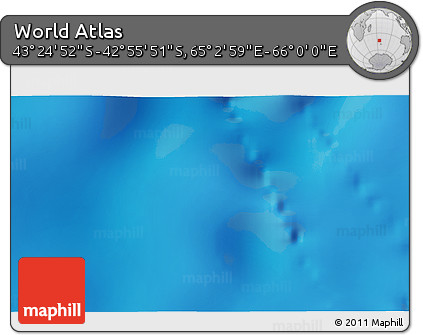 Physical 3D Map of the Area around 43° 10' 22" S, 65° 31' 30" E