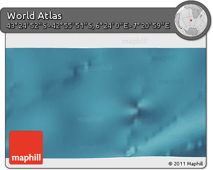 Satellite 3D Map of the Area around 43° 10' 22" S, 6° 52' 30" E