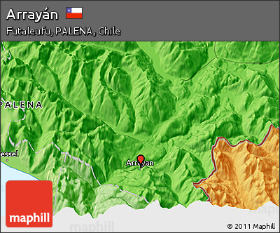 Political 3D Map of Arrayán