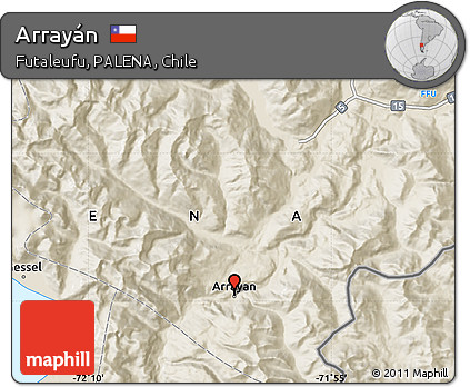 Shaded Relief Map of Arrayán