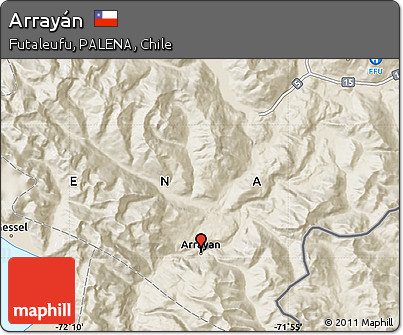 Shaded Relief Map of Arrayán