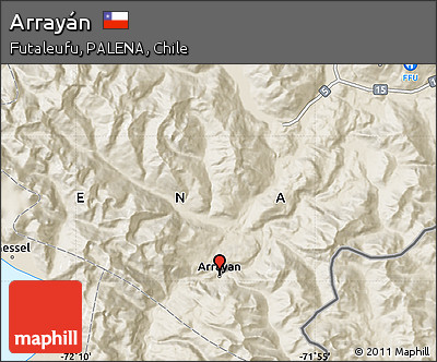 Shaded Relief Map of Arrayán