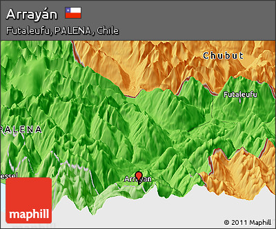 Political Panoramic Map of Arrayán