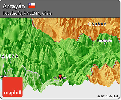 Political Panoramic Map of Arrayán