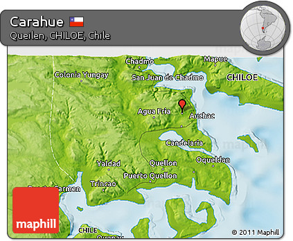Physical 3D Map of Carahue