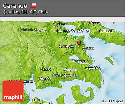 Physical 3D Map of Carahue