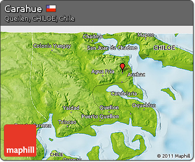 Physical 3D Map of Carahue