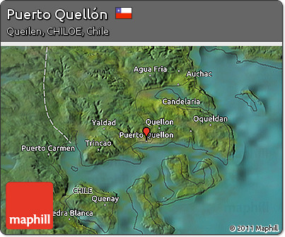 Satellite 3D Map of Puerto Quellón