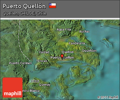 Satellite 3D Map of Puerto Quellón