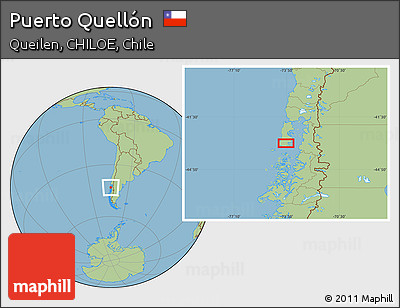 Savanna Style Location Map of Puerto Quellón