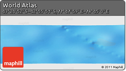 Physical Panoramic Map of the Area around 43° 10' 22" S, 78° 16' 30" E