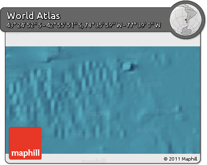 Satellite 3D Map of the Area around 43° 10' 22" S, 78° 7' 30" W