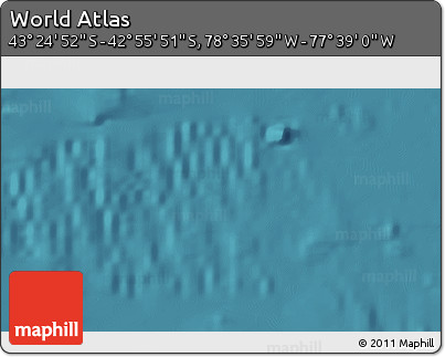 Satellite 3D Map of the Area around 43° 10' 22" S, 78° 7' 30" W