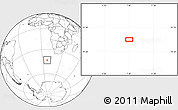 Blank Location Map of the area around 43° 10' 22" S, 7° 43' 29" E