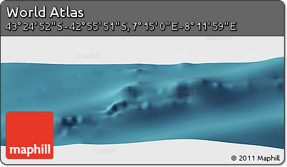 Satellite Panoramic Map of the Area around 43° 10' 22" S, 7° 43' 29" E