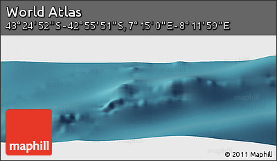 Satellite Panoramic Map of the Area around 43° 10' 22" S, 7° 43' 29" E