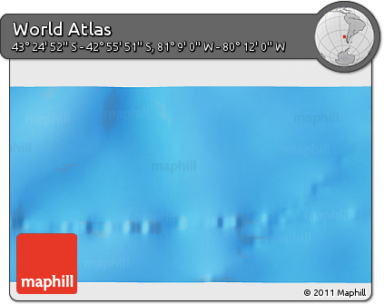 Physical 3D Map of the Area around 43° 10' 22" S, 80° 40' 30" W
