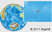 Physical Location Map of the area around 43° 10' 22" S, 83° 22' 30" E