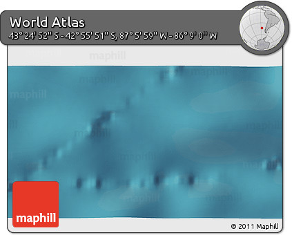 Satellite 3D Map of the Area around 43° 10' 22" S, 86° 37' 30" W